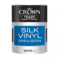 'Farba biała CROWN TRADE  SILK EMULSION WHITE 5L