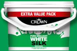 'Farba biała CROWN TRADE SILK EMULSION BRILLIANT WHITE 5L